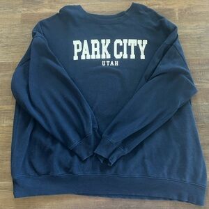 Old Navy Park City Utah Navy Crewneck Sweatshirt